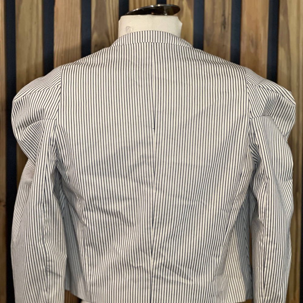 ZARA Striped Open-Front Jacket - Picture 7 of 9